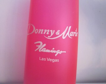 Donny and Marie Pink Flamingo Glass