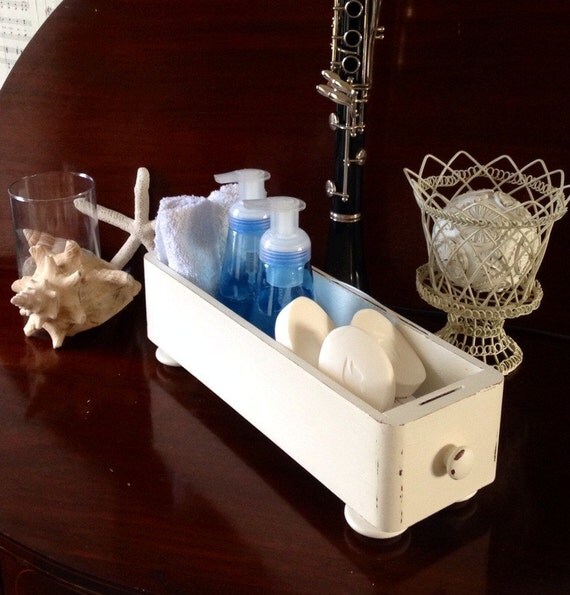 Vintage sewing machine drawer repurposed into by MusicAsArtBySarah