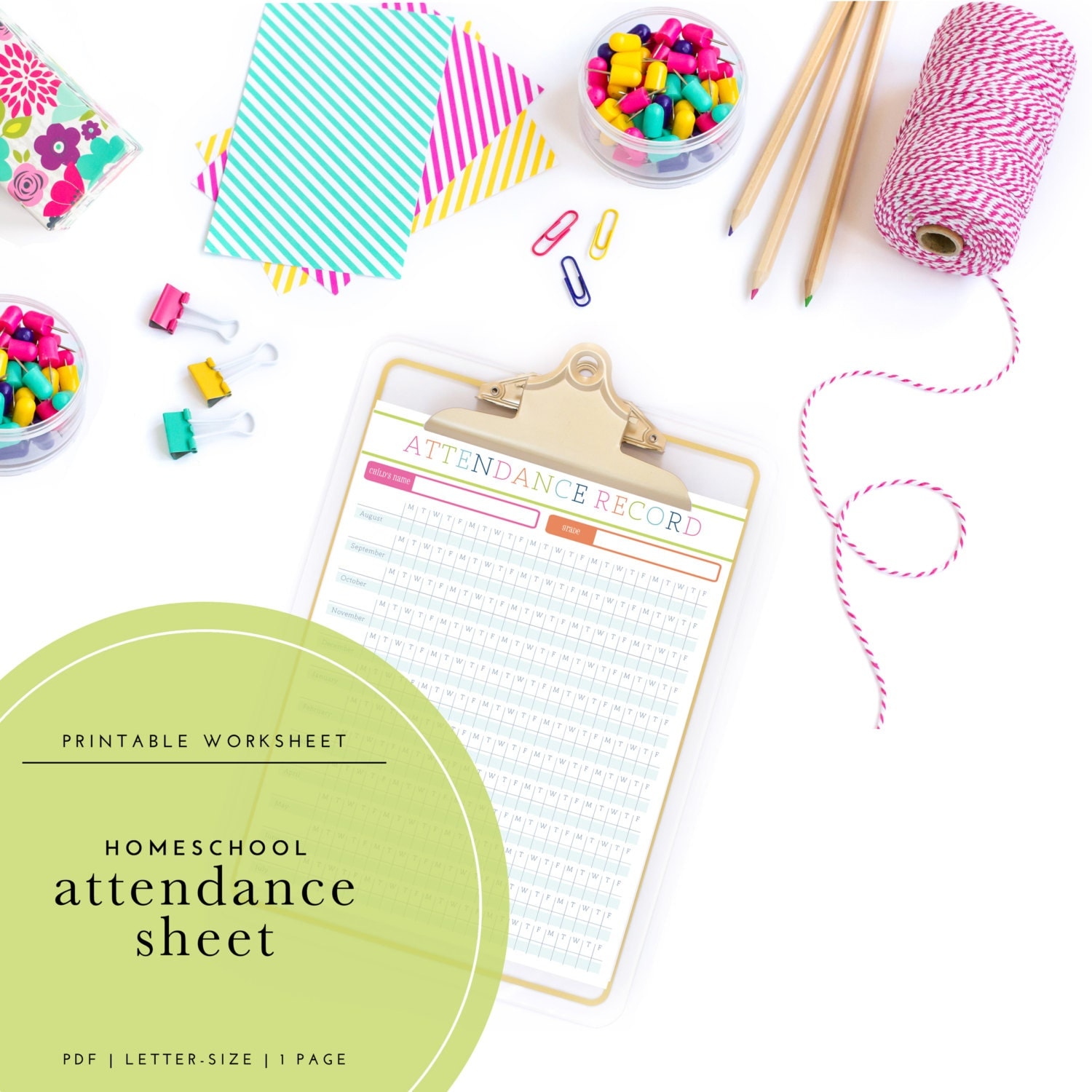 Printable Homeschool Attendance Log