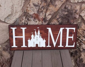 Disney, Home Sign, Disney Sign, Home Decor, Handmade Wooden Sign, Rustic Decor