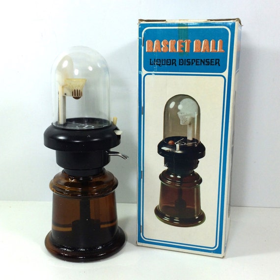 Vintage Basketball Liquor Dispenser in Original Box Novelty