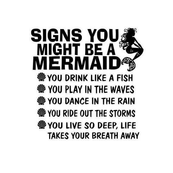 signs you might be a mermaid shirt