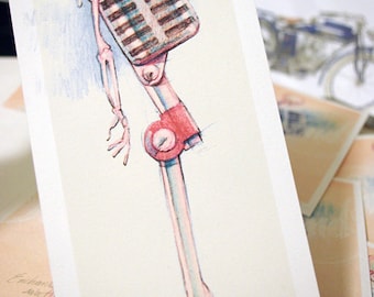 Mike Bones the Microphone Limited Edition Print