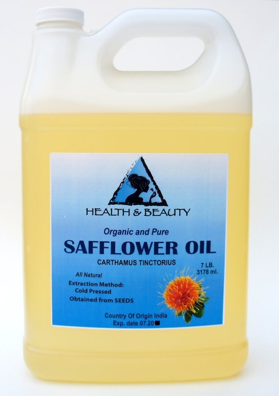 7 Lb 1 gal SAFFLOWER OIL ORGANIC Carrier Cold by HBOilsCenter