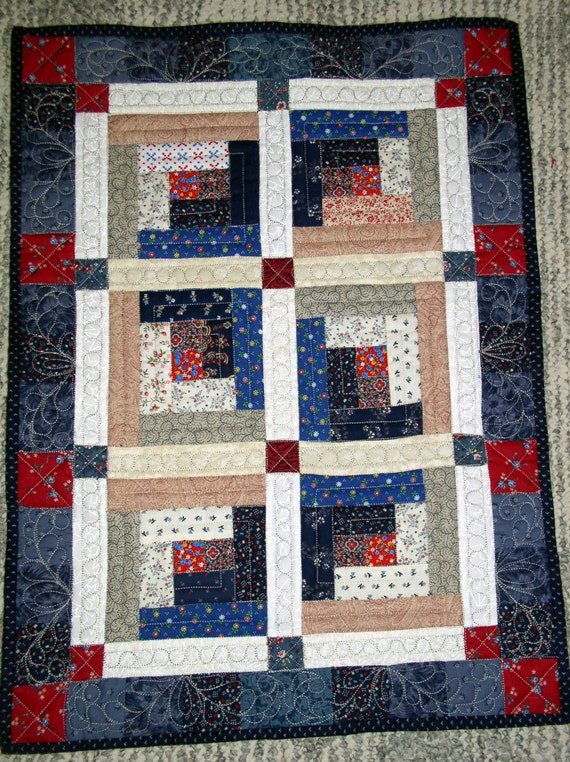 Patriotic Log Cabin Quilt