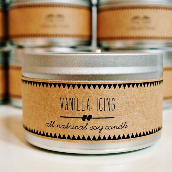 VANILLA ICING Soy Candle. Natural Candle. by thetinycollection