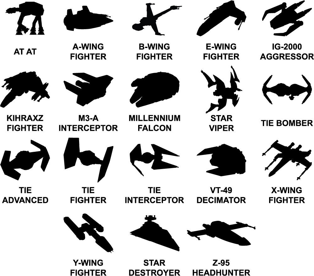Star Wars Ship decals.. AT AT Decal.. B Wing by TheVinylGoods