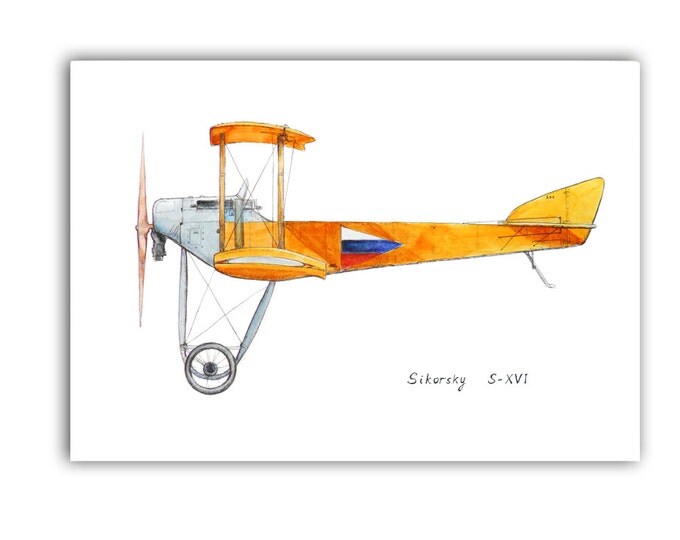 Vintage Airplane Print Aircraft Warercolor Poster Boy's art Airplane painting Aviation art Retro avia Baby boy nursery wall art