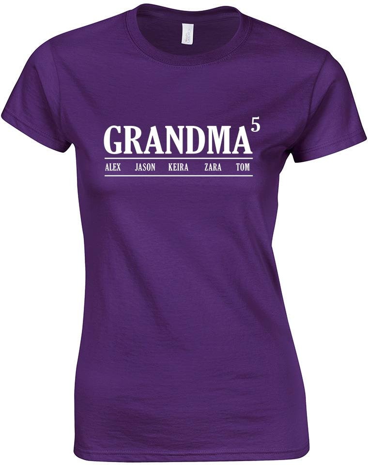 Grandma T Shirt With kids Names Custom grandmother T Shirt