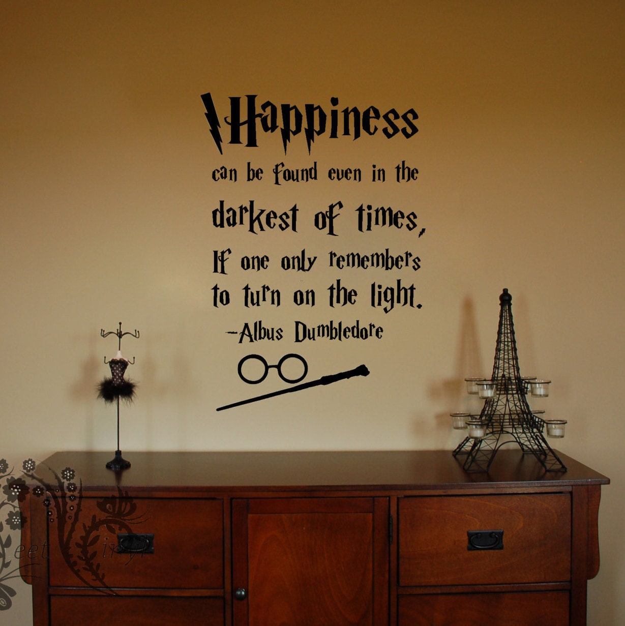 Happiness can be found even in the darkest of times Wall