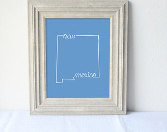 Printable New Mexico State Art Print 8x10 Digital Wall Art Gift