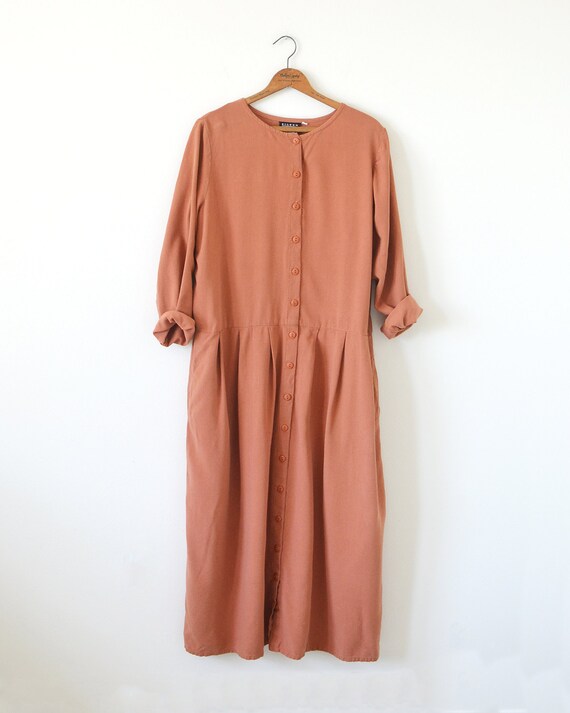 80s ELLEN FISHER dress / oversize dress / vintage maxi dress