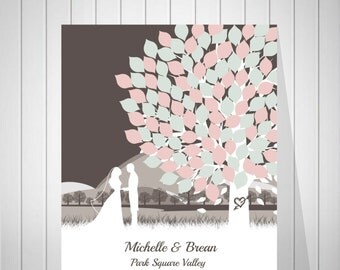 Modern Wedding Tree Guest Book Alternative Guest Book Wedding Signature Tree Keepsake Gift for Wedding Bridal Shower Guest Book - 39277