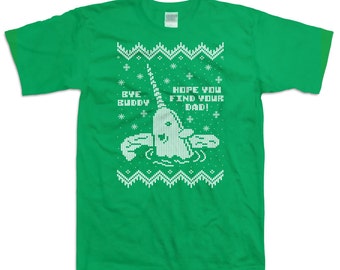 Funny Christmas Shirt Bye Buddy Hope You Find Your Dad Buddy The Elf Shirt Ugly Christmas TShirt Christmas Gifts Presents For Xmas DN-251