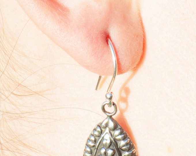Floral Statement Earrings, Floral Earrings, Bohemian Earrings, boho earrings, Tribal Earrings,Silver Earrings,Marquee Earrings,Drop Earrings