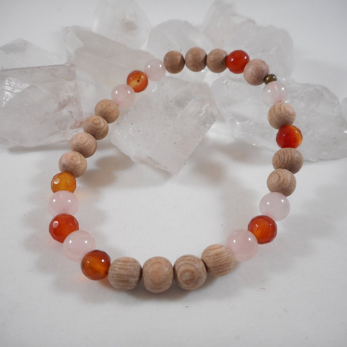 rose quartz and carnelian