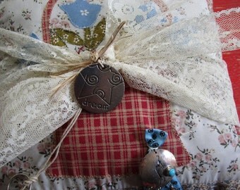 Rustic "Dream" Ring Bearer Pillow