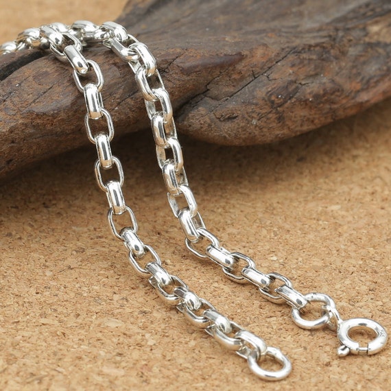 Sterling Silver Square Cable Chain Sterling Square Rolo