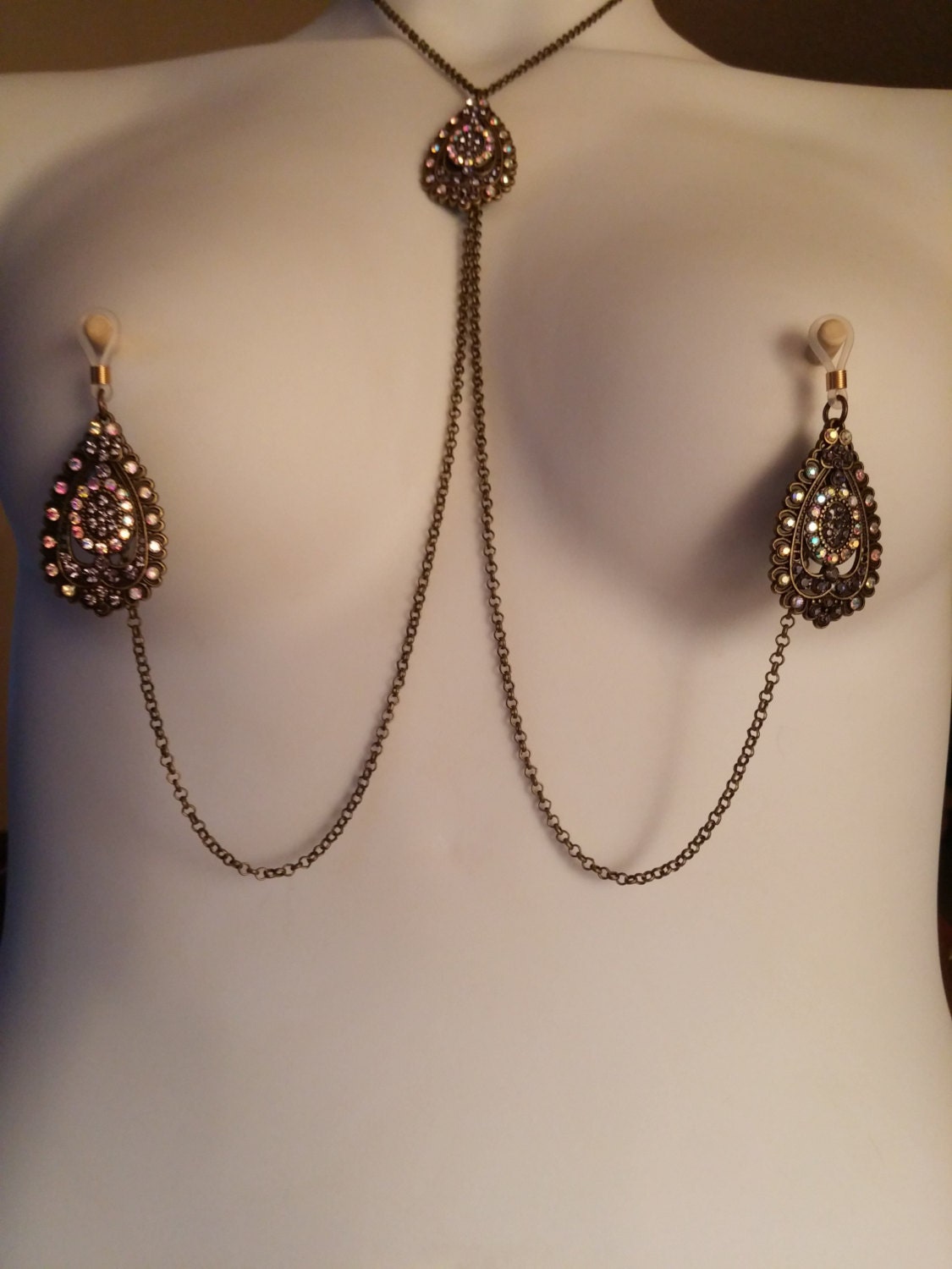 Nipple Jewelry Necklace NonPiercing Pierced Painless and
