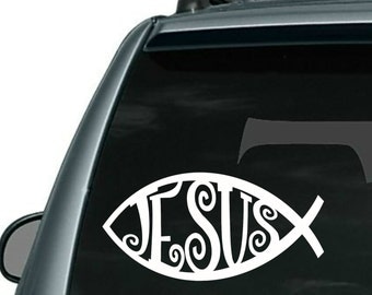 Jesus car decal | Etsy