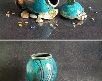 raku ceramic Urn, cremation urn, urn for ashes, keepsake urn, human urn, pet urn, memorial urn, personalized urn