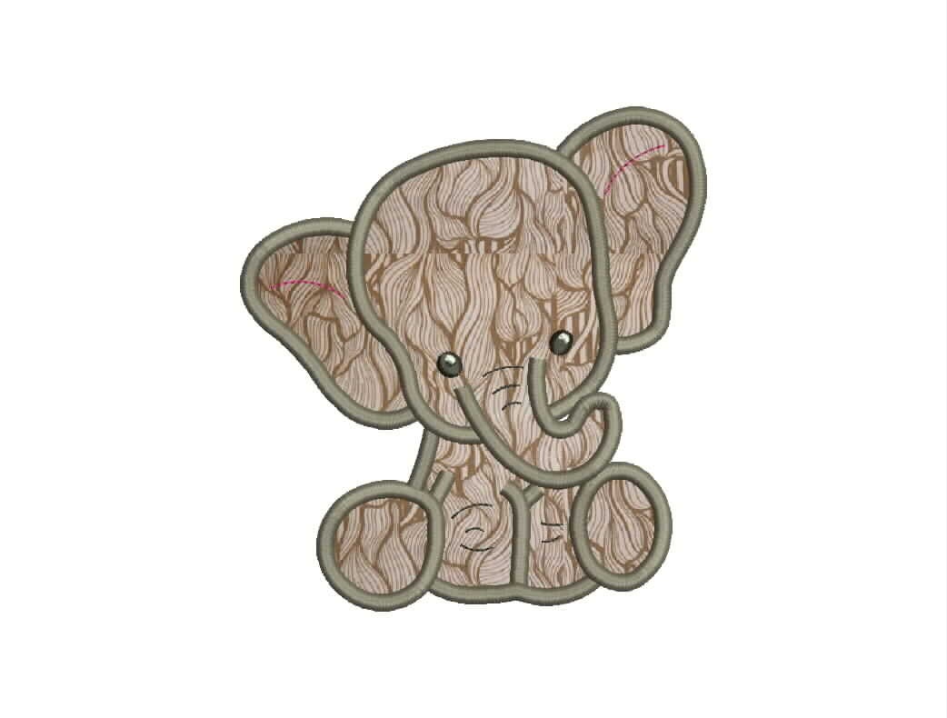 Cute Elephant Applique Designs Machine Applique Embroidery