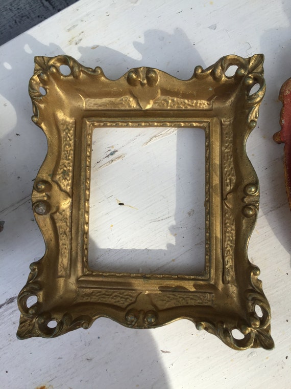 Small Gold Frame 6 by 5 Antique Frame Baroque Gold by Pincapallina
