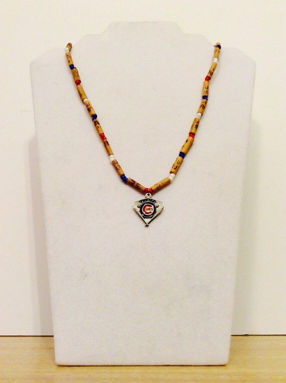 Cubs jewelry Chicago baseball necklace one by JeriAielloartstore