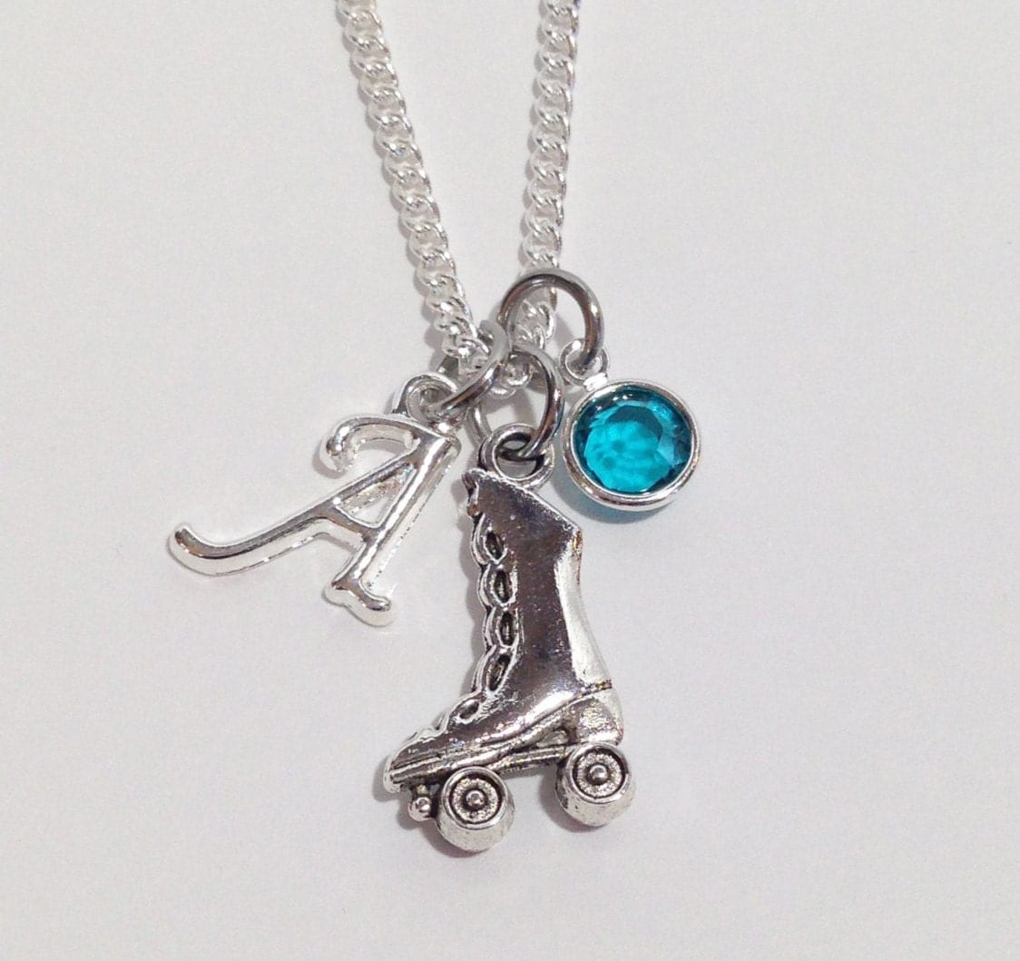 Roller Skate Necklace RollerSkating Party Personalized
