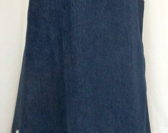 Denim pinafore dress with shoulder buttons and applique hearts 6 years