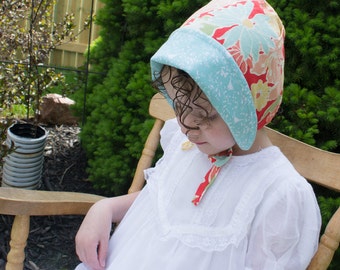 Modern Sun Prairie Baby Bonnet Sewing Pattern - with Video Tutorial - Make in under One Hour - Unisex