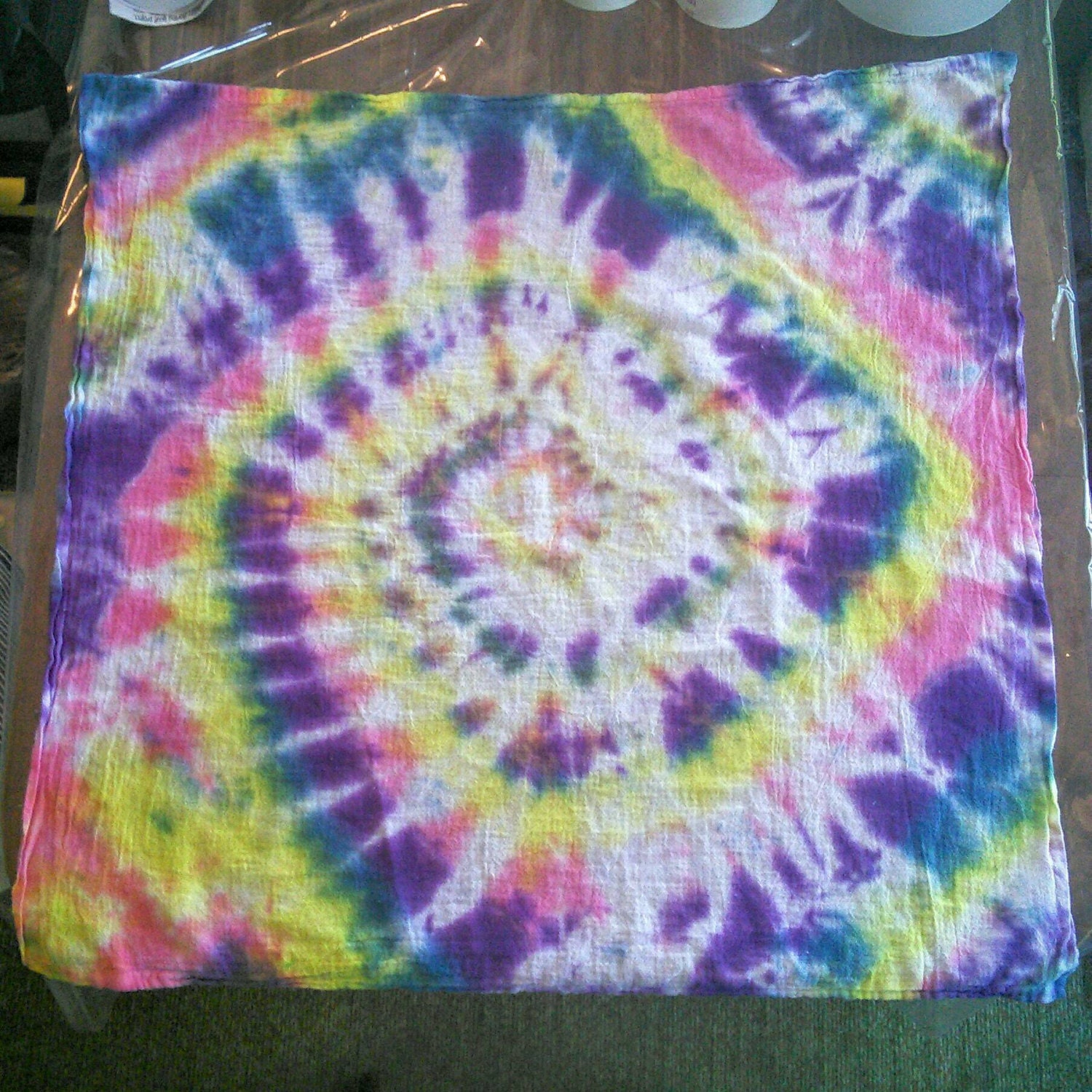 Colorful Swirl Tie-Dye Cotton Hand Towel