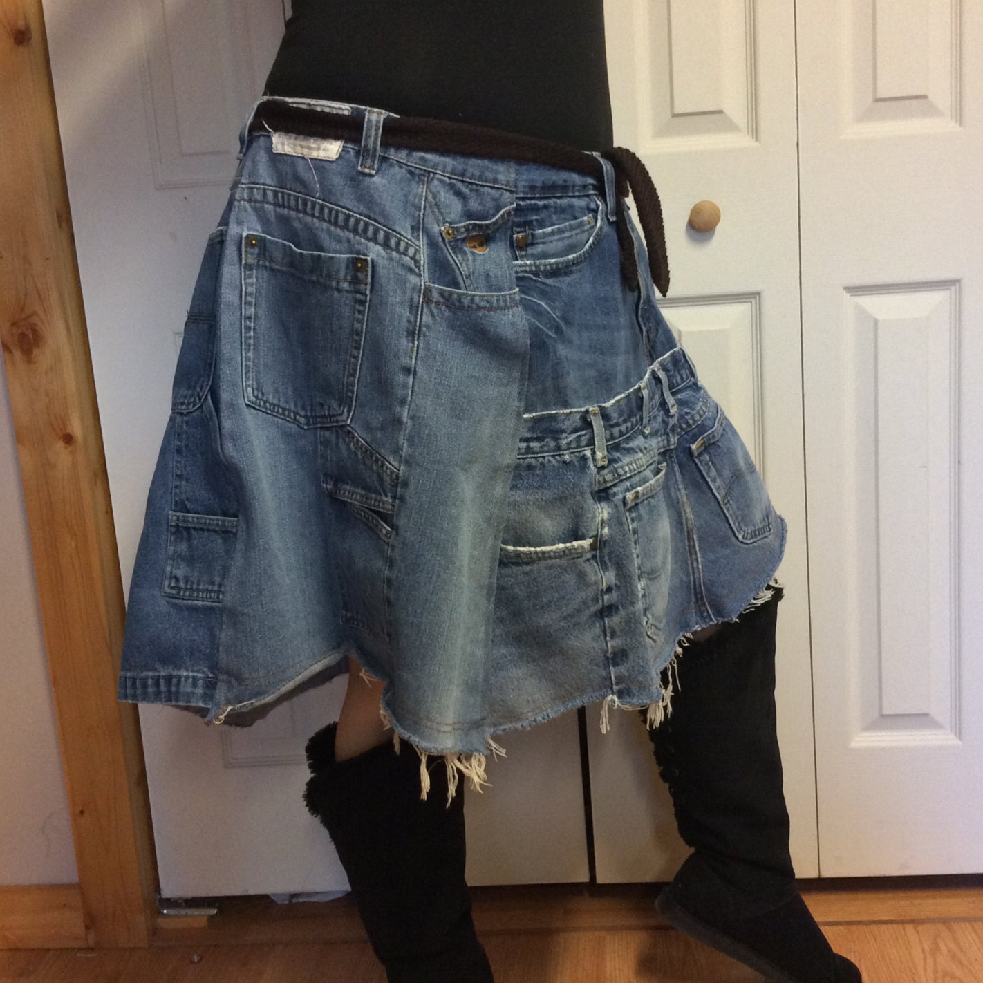 short jean skirt plus size