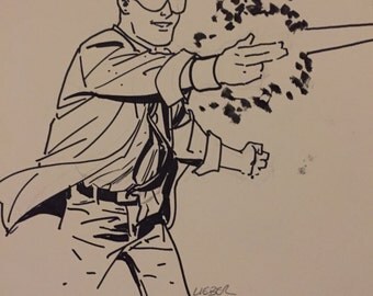 Original Sketch of Woody from Quantum & Woody, drawn by Steve Lieber