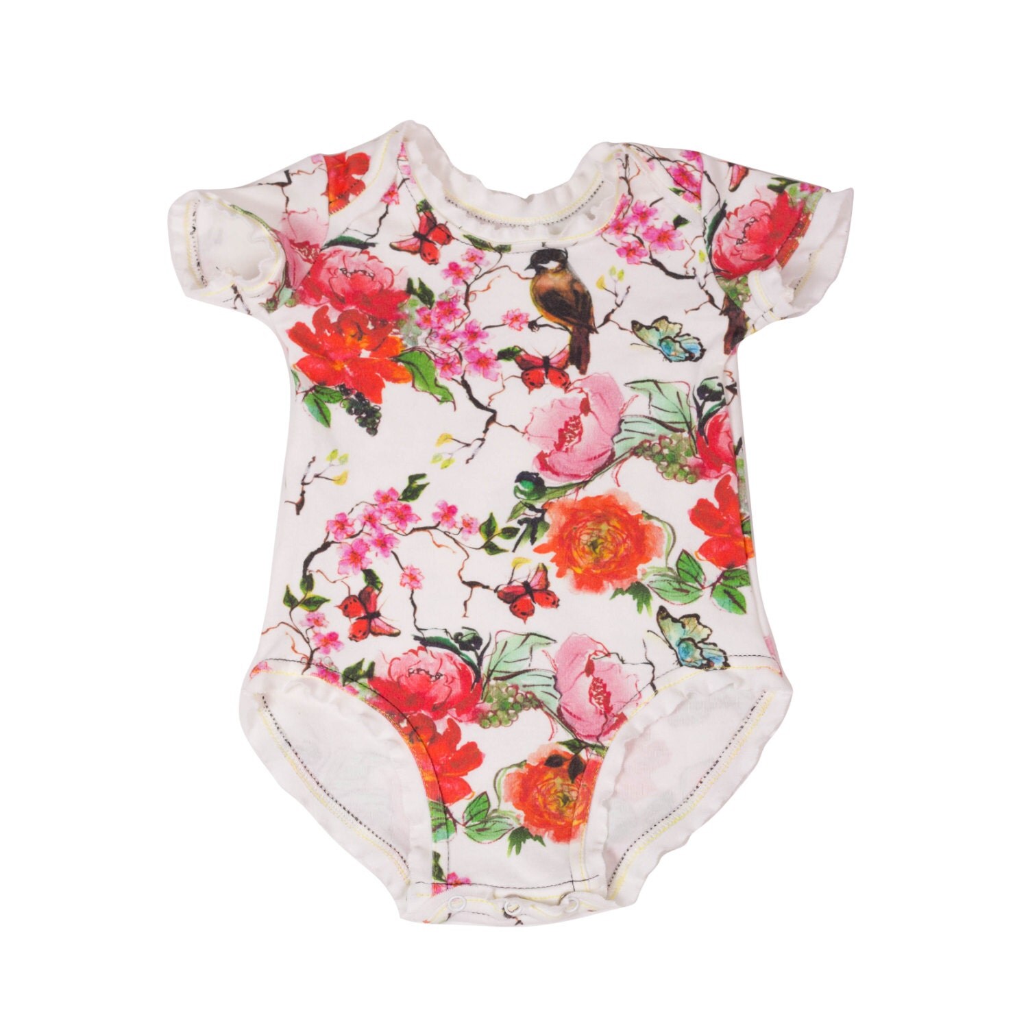 Floral Baby Girl Onesie Organic Baby Girl Clothes Preemie