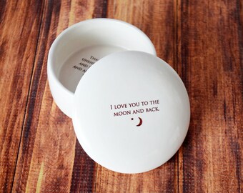 Unique Mother of the Bride Gift - Keepsake Box - I Love You To The Moon And Back - With Gift Box