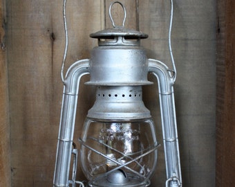 Vintage Dietz Little Wizard Silver Kerosene Lantern