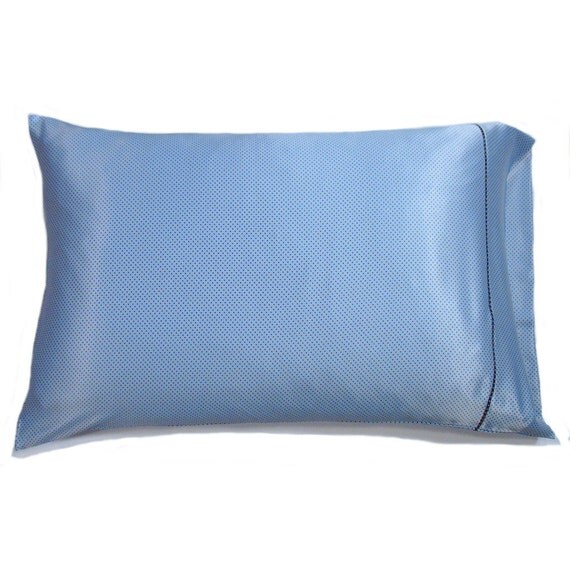 Blue Satin Pillowcase in Queen Size or Regular. Best