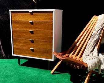 Mid Century Bassett Dresser EXAMPLE, This one is SOLD! Check out New One Available Now, Danish Modern Tallboy, Chest of Drawers, Picture 2