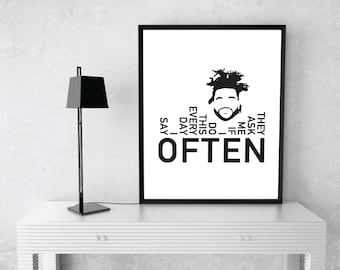 Often - The Weeknd - Wall Art - DIGITAL FILE ONLY