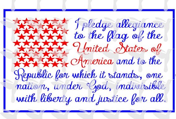 Download United States DXF Pledge of Allegiance SVG Cricut
