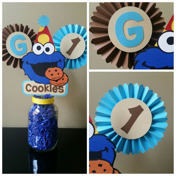 Cookie Monster Centerpiece Cookie Monster Table Decor Cookie