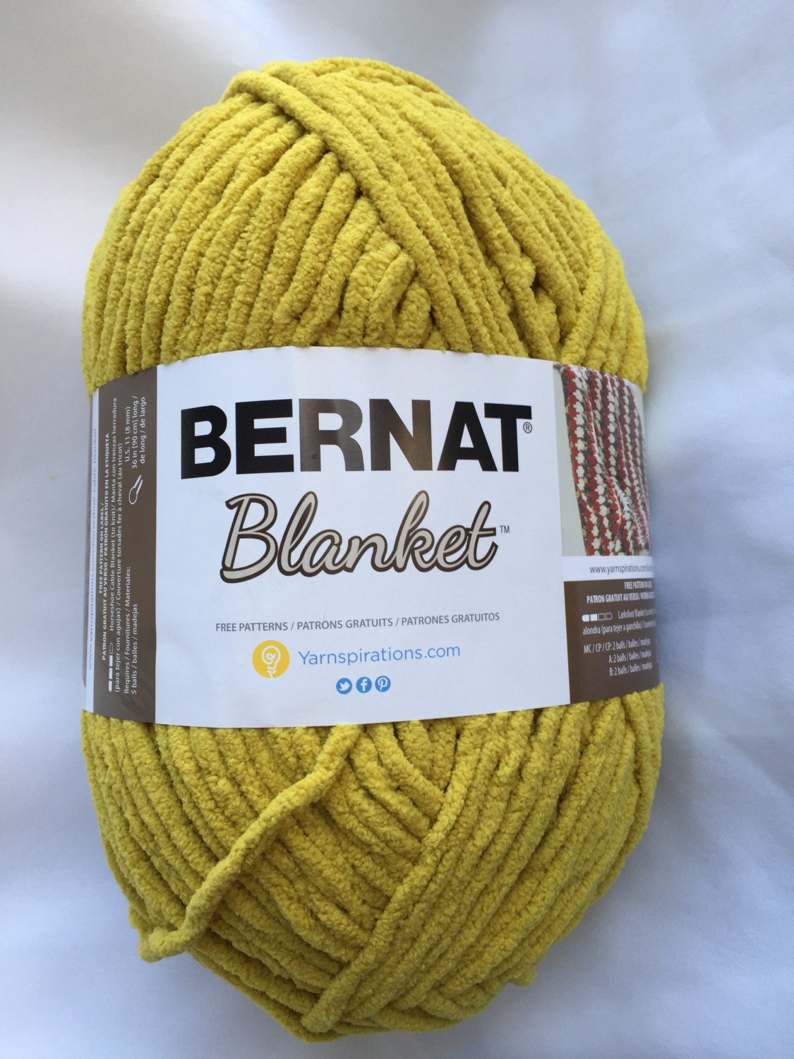 Moss 10803 Bernat Blanket Yarn Big 10.5 oz Skein UPC