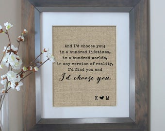 And I'd Choose You Rustic Home Decor | Farmhouse Sign | Anniversary Gifts for Men | Farmhouse Decor | Anniversary Gifts for Boyfriend | Love