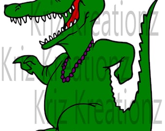 mardi gras alligator svg