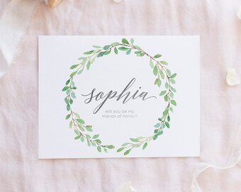 Bridesmaid Proposal | Maid of Honor Proposal | Foil | Will you be my bridesmaid | Will you be my maid of honor | Will you be | Wedding Card
