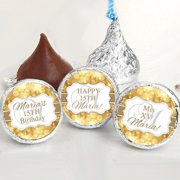 108 Birthday Hershey Kiss® Stickers Birthday Hershey Kiss