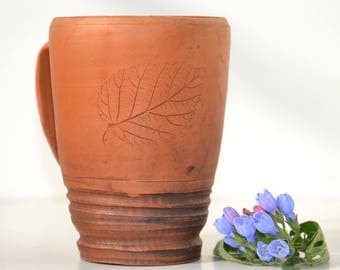 Ceramic mug, eco pottery cup, organic clay teacup