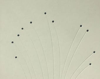 Greeting card: Grasses, embossed and die-cut