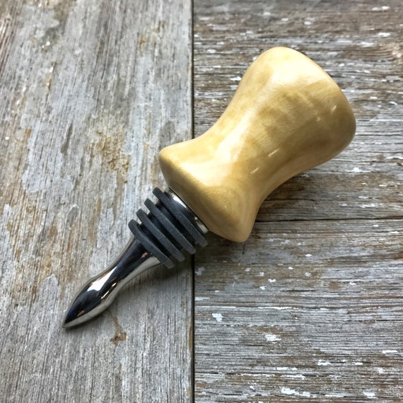 Olive Oil Bottle Stopper made with Handcrafted Exotic Silkwood